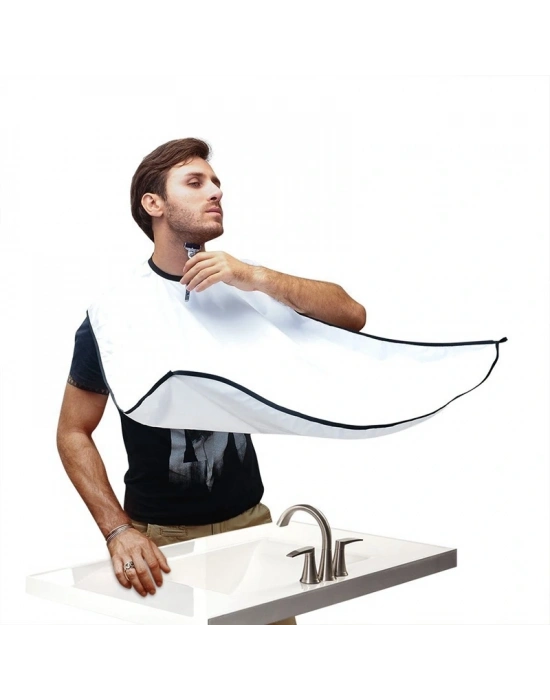 Pratik Sakal Kesme Örtüsü - Beyaz