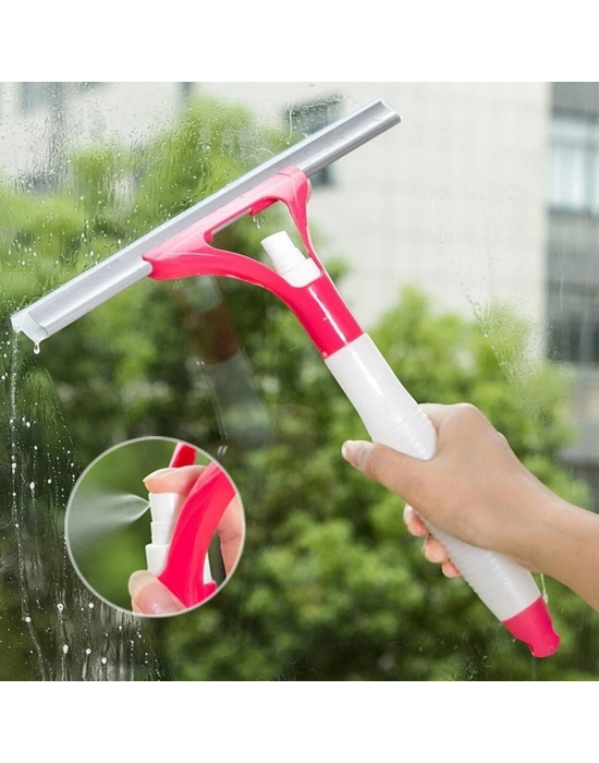 ®  Pratik Spreyli Cam Sil Pencere Ayna Tezgah Duşakabin Temizleyici Püskürtmeli Silme Aparatı