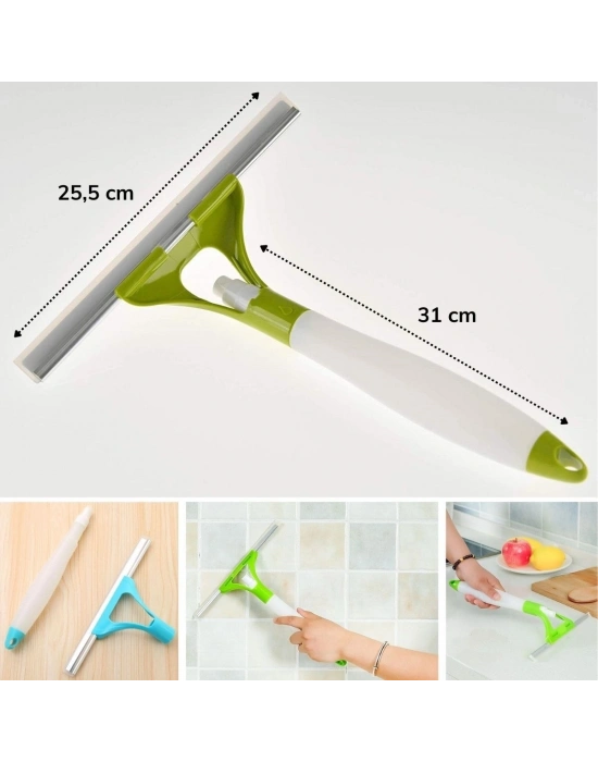 ®  Pratik Spreyli Cam Sil Pencere Ayna Tezgah Duşakabin Temizleyici Püskürtmeli Silme Aparatı