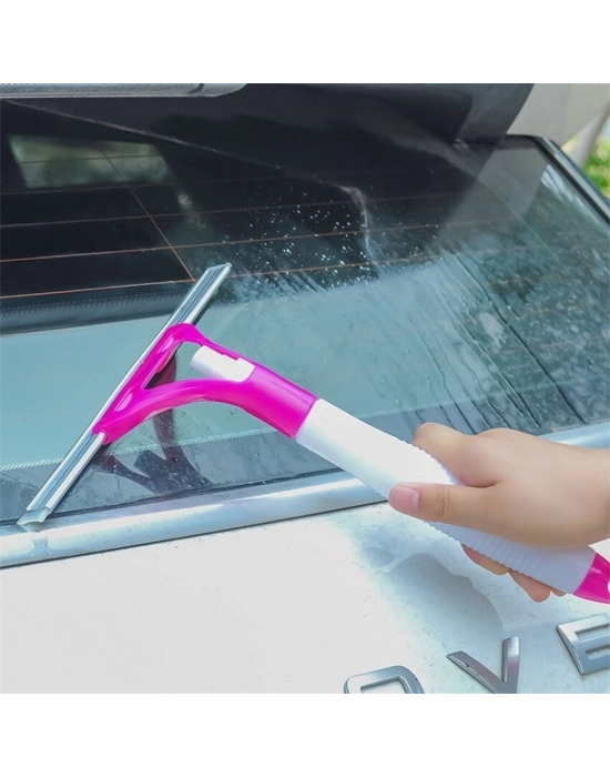 ®  Pratik Spreyli Cam Sil Pencere Ayna Tezgah Duşakabin Temizleyici Püskürtmeli Silme Aparatı