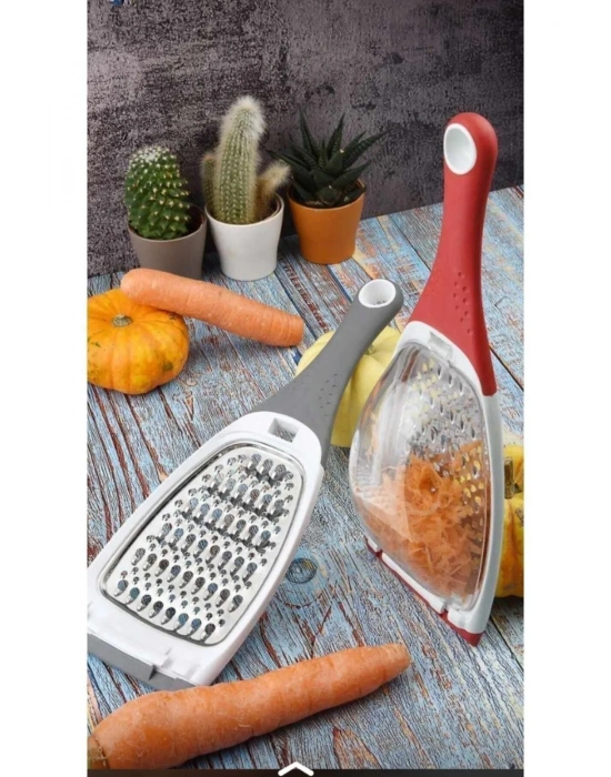 Pratik Uzun Saplı Çift Yönlü Hazneli Rende Sarımsak ,zencefil ,meyve Ve Sebze Öğütücü Rende Royaleks-RT311