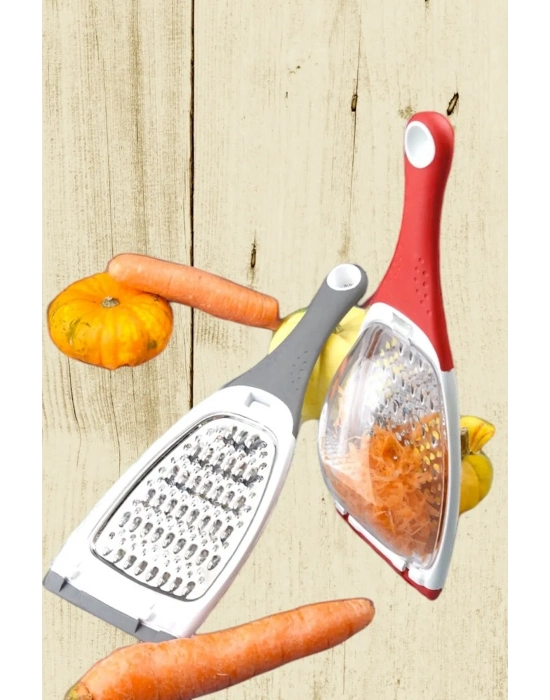 Pratik Uzun Saplı Çift Yönlü Hazneli Rende Sarımsak ,zencefil ,meyve Ve Sebze Öğütücü Rende Royaleks-RT311