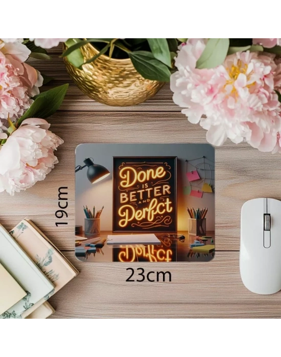 Pratik ve Etkili Sloganlı Mousepad – 3D Canlı Renkler - 19x23 cm 2 mm Dikdörtgen İthal Baskılı Mouse Pad