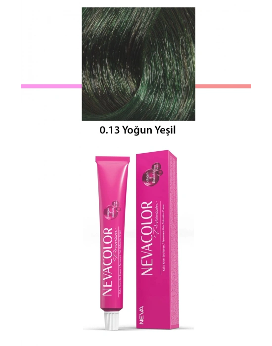 Premium 0.13 Yoğun Yeşil - Kalıcı Krem Saç Boyası 50 g Tüp