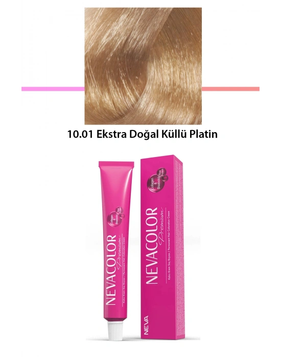 Premium 10.01 Ekstra Doğal Küllü Platin - Kalıcı Krem Saç Boyası 50 g Tüp