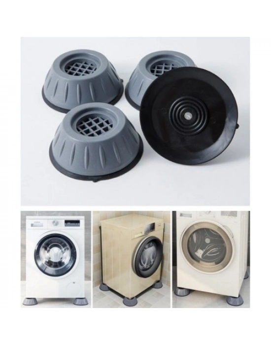 Premium 4'lü Titreşim Önleyici Kauçuk Ayak Seti - Ultra Sessiz Ve Sarsıntısız Yıkama Teknolojisi