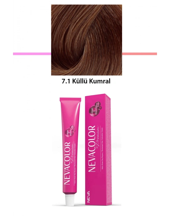 Premium 7.1 Küllü Kumral - Kalıcı Krem Saç Boyası 50 g Tüp