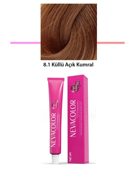 Premium 8.1 Küllü Açık Kumral - Kalıcı Krem Saç Boyası 50 g Tüp