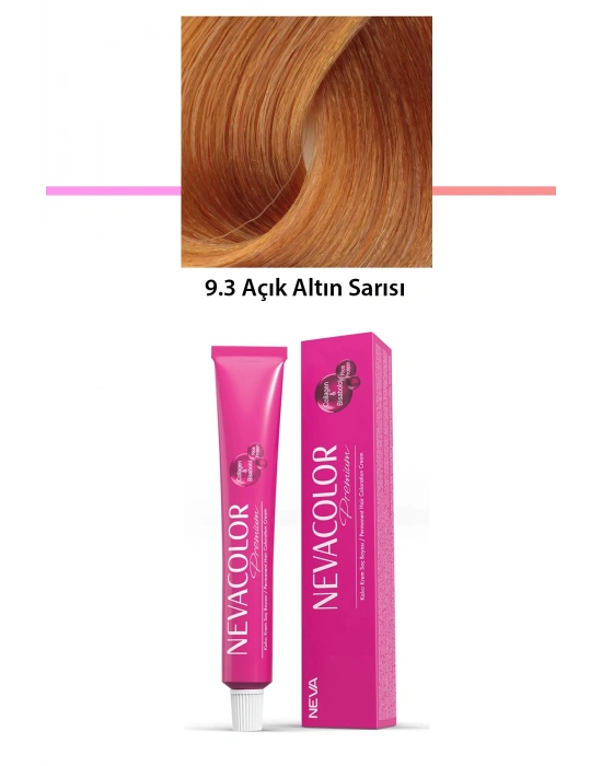 Premium 9.3 Açık Altın Sarısı - Kalıcı Krem Saç Boyası 50 g Tüp