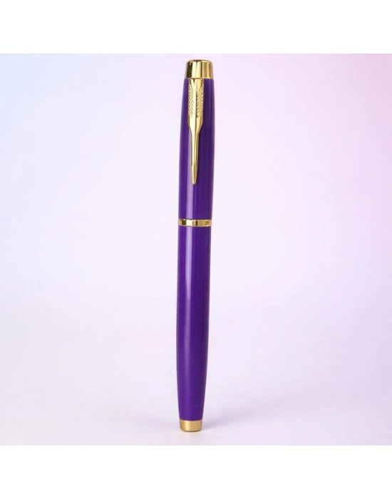 Premium Mor Metal Roller Kalem