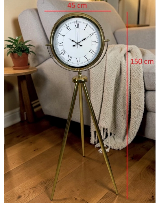 Prestige Roma Gold Tripod Ayaklı Saat