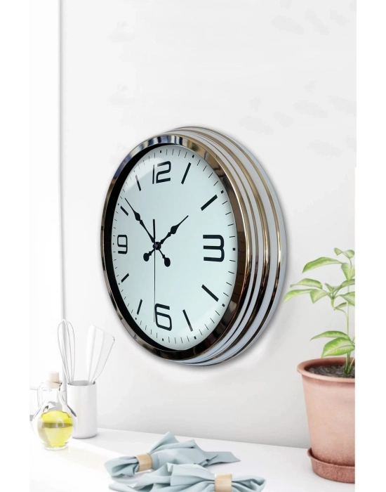 ® Prestij Krom Metal 40 Cm Duvar Saati