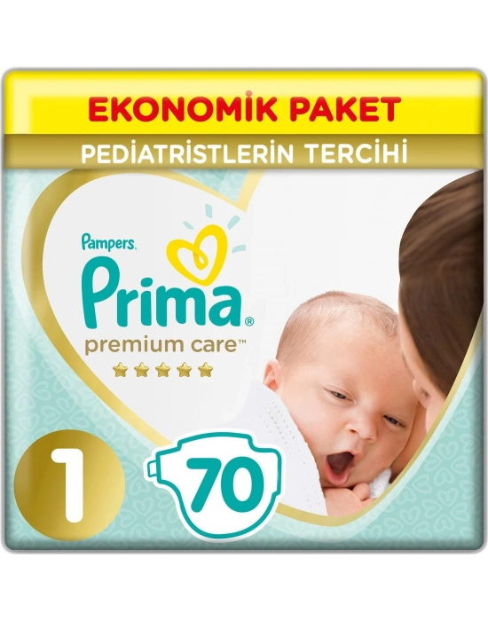 Prima Premium Care Bebek Bezi Ekonomik Paket 1 Beden 70 Adet
