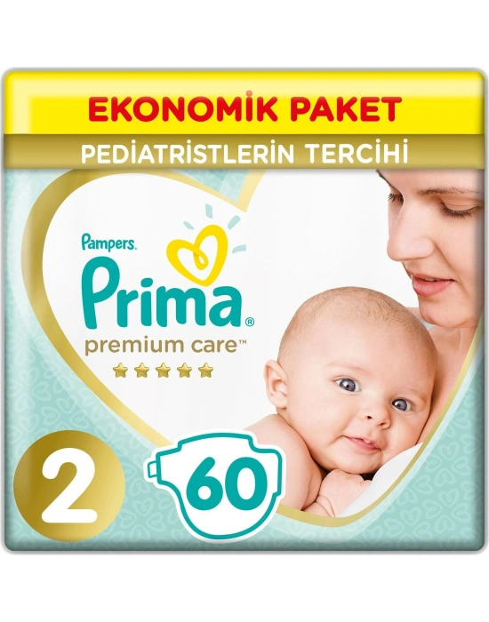 Prima Premium Care Bebek Bezi Ekonomik Paket 2 Beden 60 Adet