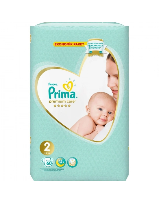 Prima Premium Care Bebek Bezi Ekonomik Paket 2 Beden 60 Adet