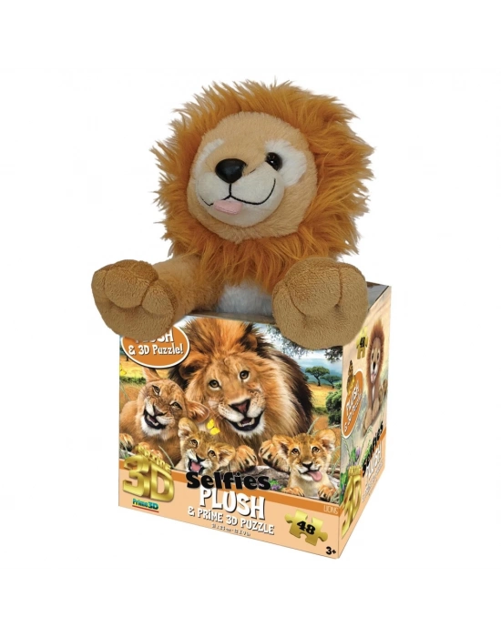 Prime 3D - Aslan Pelüş ve Selfie 48 Parça Puzzle 15803