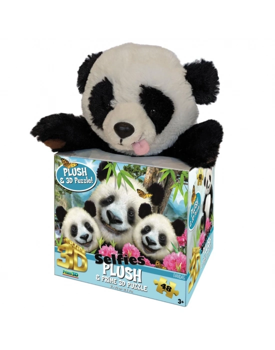 Prime 3D - Panda Pelüş ve Selfie 48 Parça Puzzle 15800