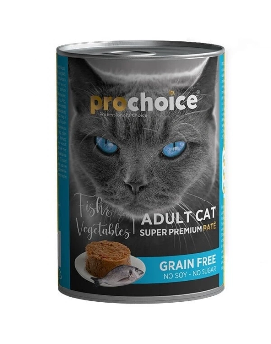 Pro Choice Adult Balık ve Sebzeli Yetişkin Konserve Kedi Maması 1 Adet 400 Gr