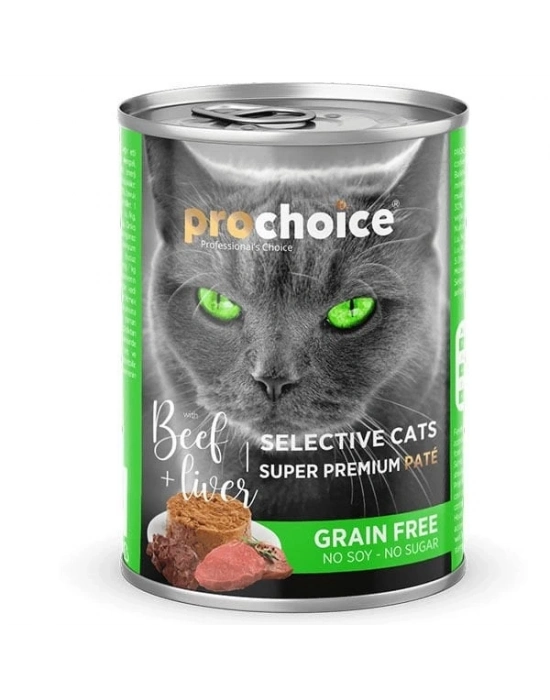 Pro Choice Selective Biftek ve Ciğerli Yetişkin Konserve Kedi Maması 1 Adet 400 Gr