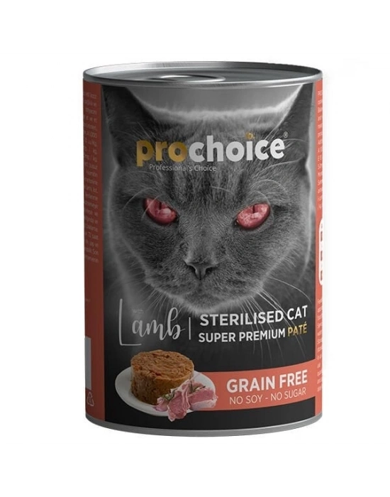 Pro Choice Sterilised Kuzulu Kısırlaştırılmış Konserve Kedi Maması 1 Adet 400 Gr