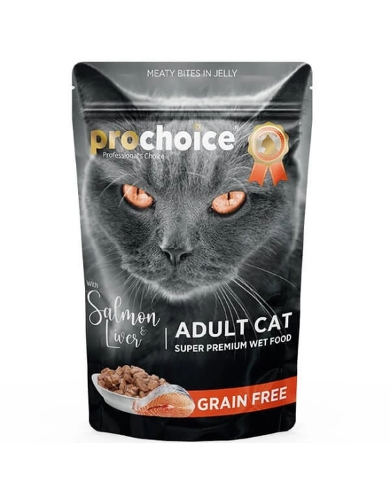 Pro Choice Tahılsız Somon ve Ciğerli Yetişkin Konserve Kedi Maması 1 Adet 85 Gr