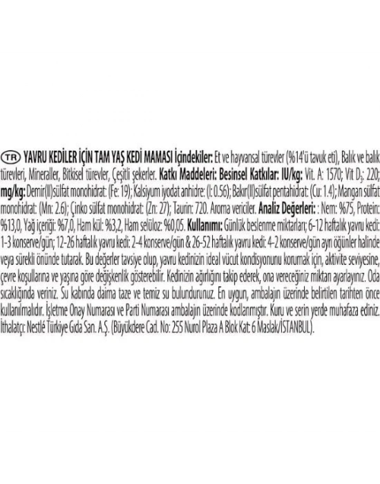 Pro Plan Kitten Tavuklu Yavru Konserve Kedi Maması 1 Adet 85 Gr