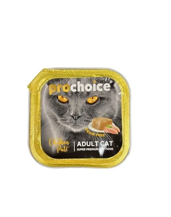 Prochoice Adult Pate Tavuklu Alu Tray Yetişkin Konserve Kedi Maması 1 Adet 100 Gr