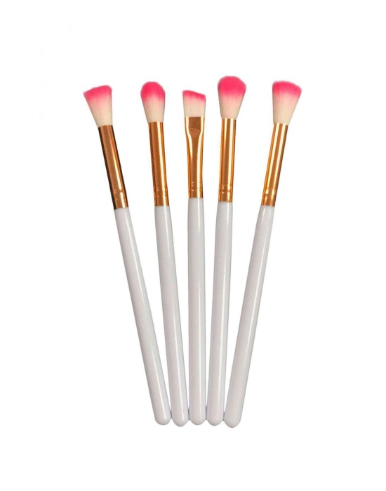 Profesyonel 5li Makyaj Fırça Seti Beyaz