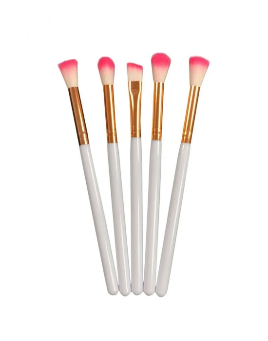 Profesyonel 5li Makyaj Fırça Seti Beyaz