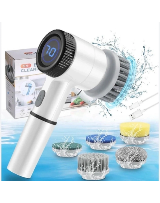 Profesyonel 5’i 1 Arada Şarjlı Temizlik Fırçası