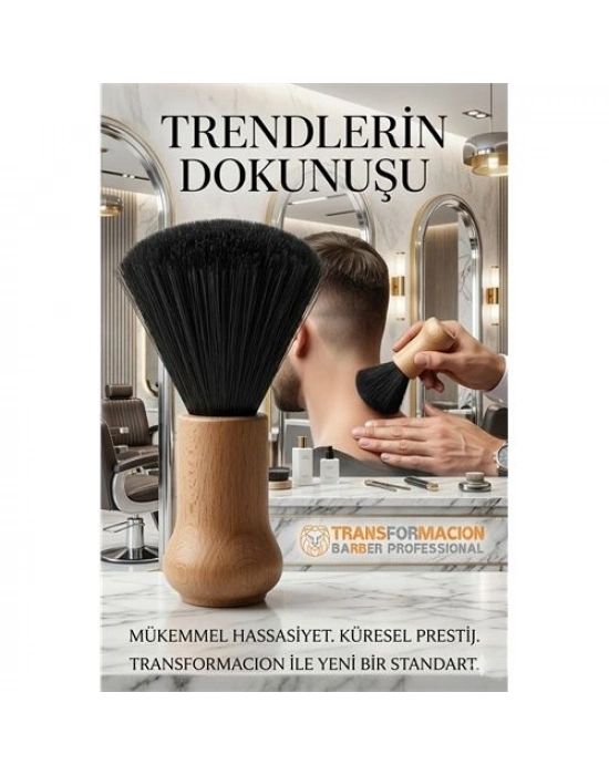 Profesyonel Ahşap Saplı Berber Ense Fırçası - Lüks Seri 722959