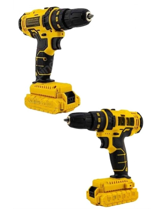 Profesyonel Çift Bataryalı Akülü Vidalama Şarjlı Matkap 24 Parça