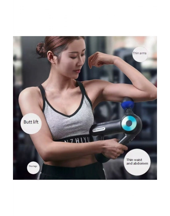 ® Profesyonel Derin Doku Masaj Tabancası - 12 Başlıklı Kas Gevşetici