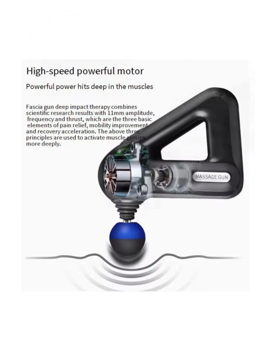 ® Profesyonel Derin Doku Masaj Tabancası - 12 Başlıklı Kas Gevşetici