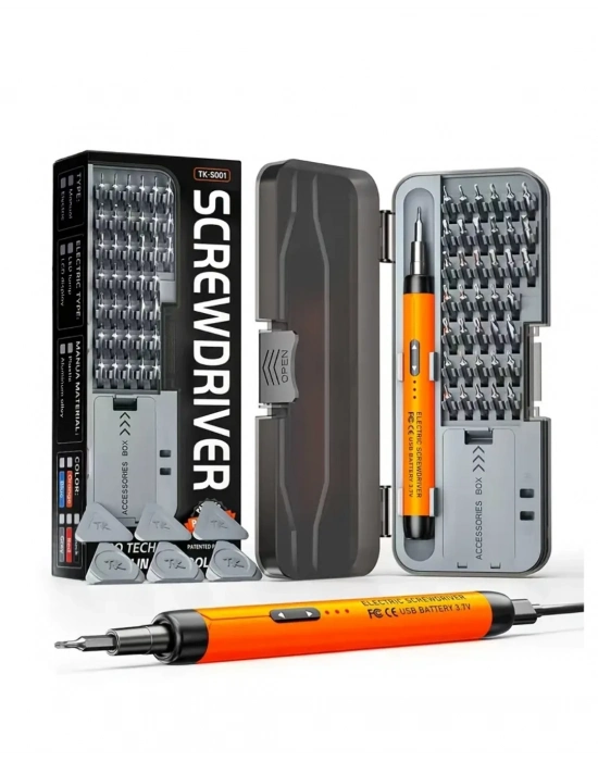 ® Profesyonel Elektrikli Tornavida Seti 600mAh Şarjlı 38 Parça Hassas Vida Seti
