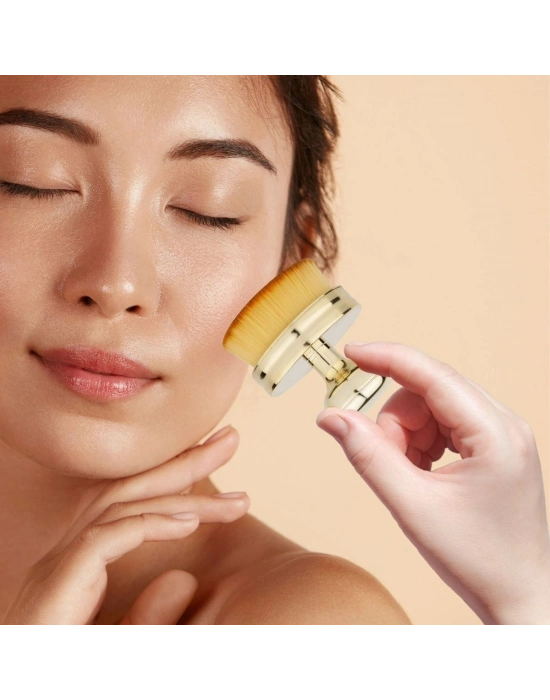 ®  Profesyonel Geniş Pratik Tutma Saplı Gold Büyük Fondöten Yayma Fırçası