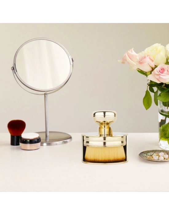 ®  Profesyonel Geniş Pratik Tutma Saplı Gold Büyük Fondöten Yayma Fırçası