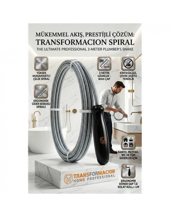 Profesyonel Gider Açıcı Spiral Çelik 3 Metre 723030