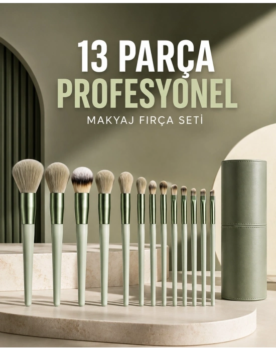 Profesyonel Makyaj Fırça Seti 13 Parça Yumuşak Kıllı Fırça Seti Far Fırçası