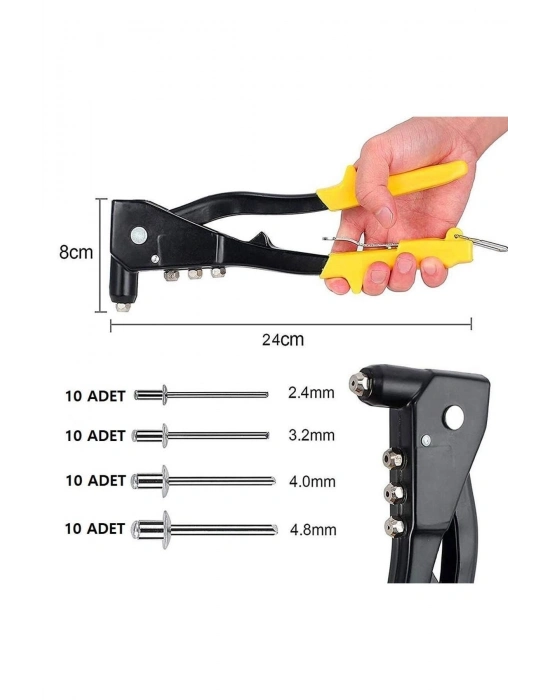 Profesyonel Perçin Tabancası Araç Koltuk Mobilya Perçin Hediyeli