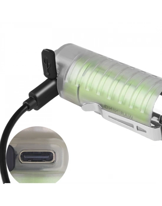 Profesyonel Tg Led Güçlü 8 Modlu Type-c 1000 Lümen Polis Çakarlı Şarjlı El Feneri