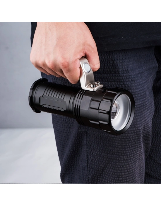 Projektor Modeli Zoomlu Şarjlı El Feneri Wt-129