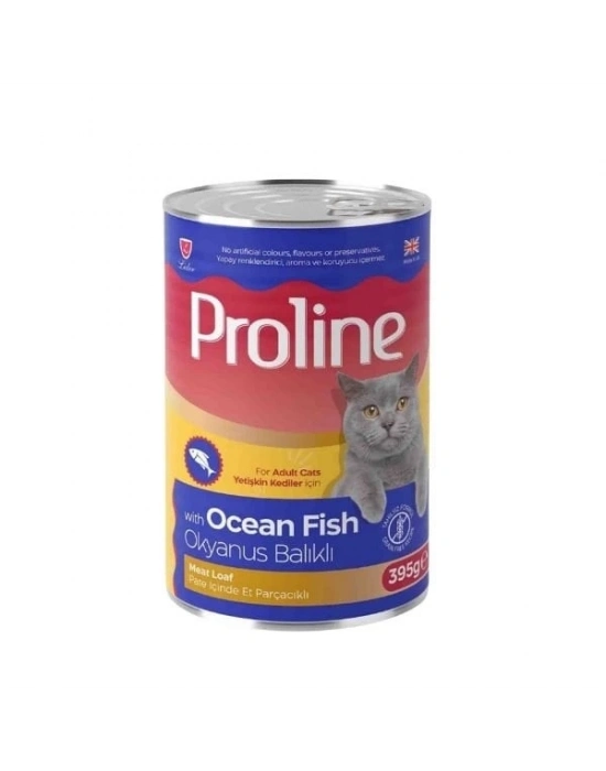 Proline Pate İçinde Et Parçacıklı Okyanus Balıklı Yetişkin Konserve Kedi Maması 1 Adet 395 Gr