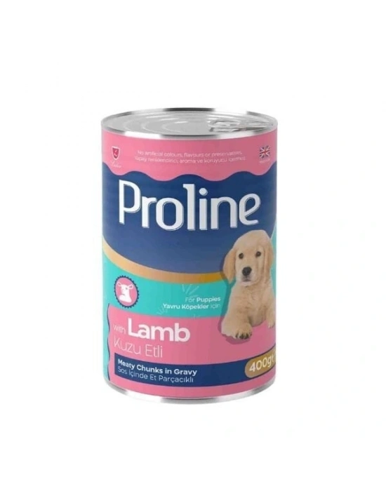 Proline Sos İçinde Et Parçacıklı Kuzu Etli Yavru Konserve Köpek Maması 400 Gr 1 Adet