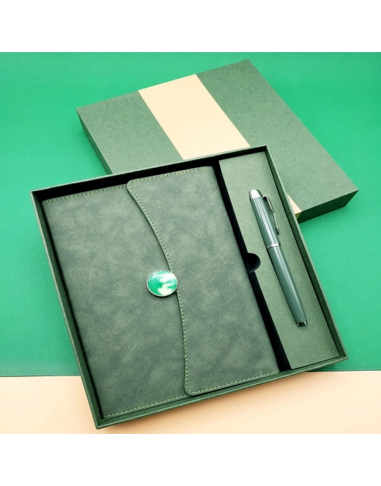 Promosyon Defter Kalem Seti Yeşil Renk