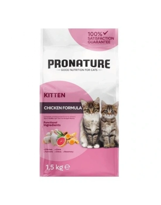 Pronature Kitten Tavuklu ve Pirinçli Yavru Kedi Maması 10 Kg
