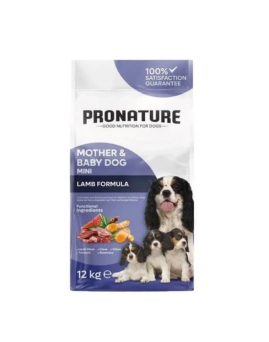 Pronature Mother & Baby Dog Kuzu Etli Anne ve Yavru Köpek Maması 12 Kg