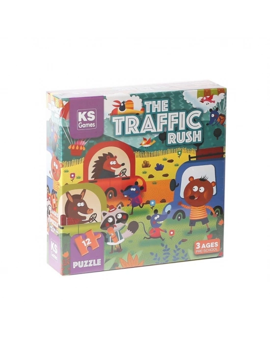 PRS 32702 The Traffic Rush Pre School Puzzle 12 Parça