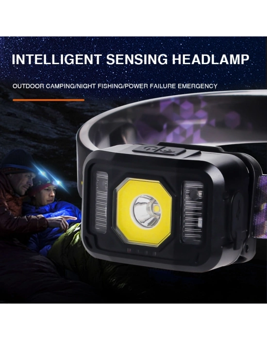 Ps-024 Pratik Sensörlü Sinyalli Şarjlı Kafa Lambası