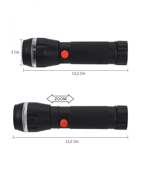 Ps-7083 Plastik Zoomlu Pilli El Feneri